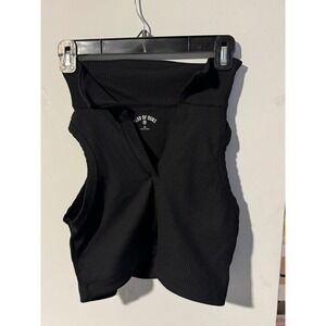 Year of Ours Black Ribbed Gabriella Sports Bra